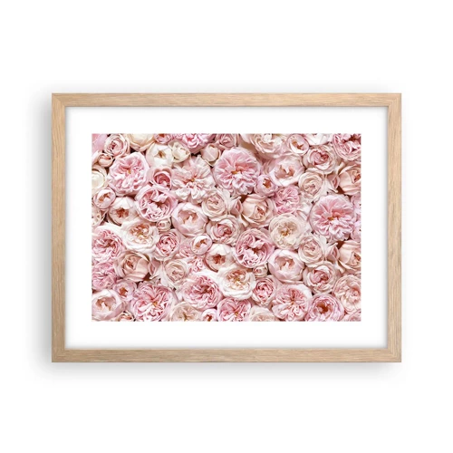 Poster in cornice rovere chiaro - Coperto di rose - 40x30 cm