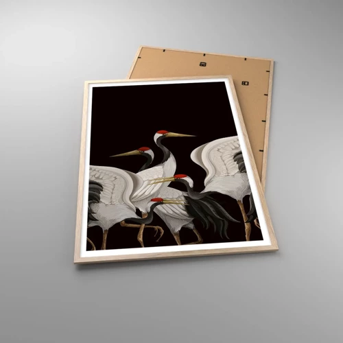 Poster in cornice rovere chiaro - Cose da uccelli - 70x100 cm