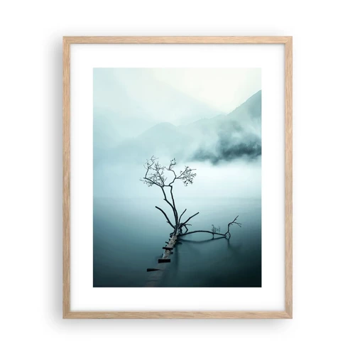 Poster in cornice rovere chiaro - Dall'acqua e dalla nebbia - 40x50 cm