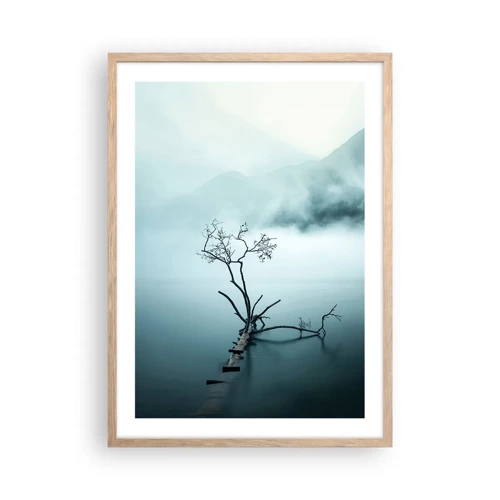 Poster in cornice rovere chiaro - Dall'acqua e dalla nebbia - 50x70 cm