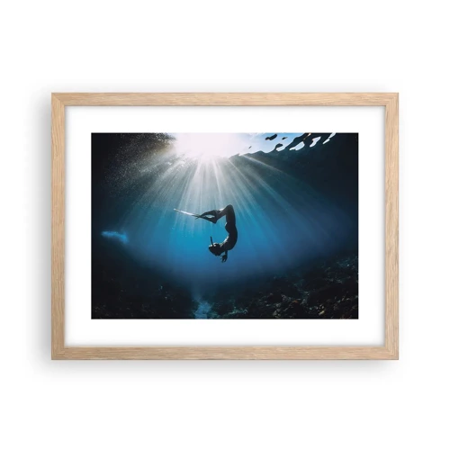 Poster in cornice rovere chiaro - Danza subacquea - 40x30 cm