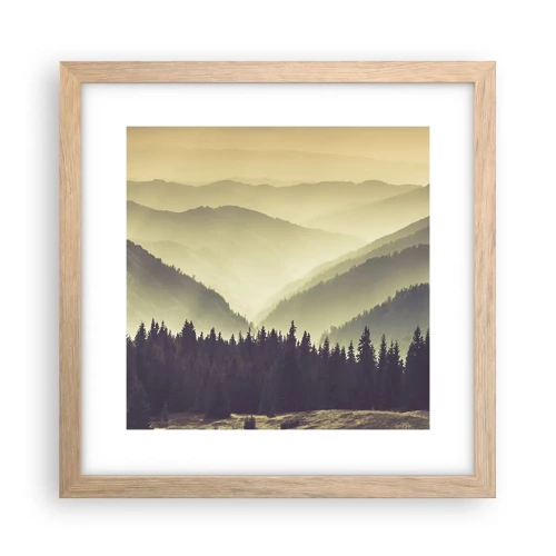 Poster in cornice rovere chiaro - Dopo sette montagne… - 30x30 cm