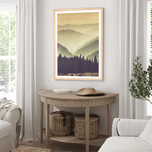 Poster in cornice rovere chiaro - Dopo sette montagne… - 30x40 cm