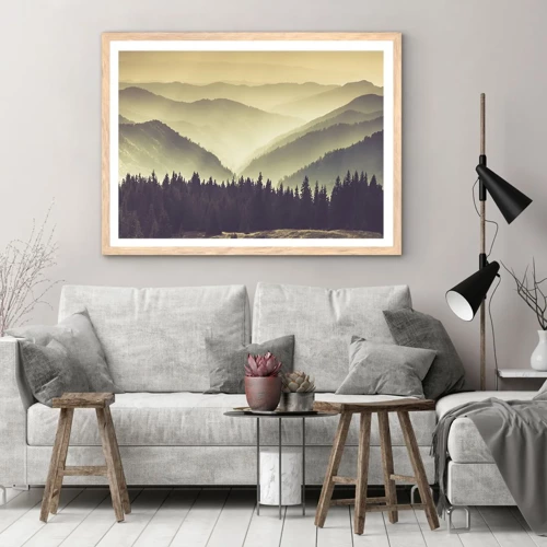 Poster in cornice rovere chiaro - Dopo sette montagne… - 40x30 cm