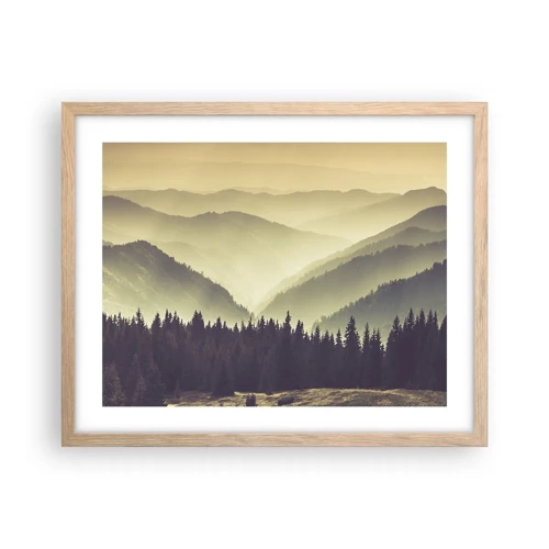 Poster in cornice rovere chiaro - Dopo sette montagne… - 50x40 cm