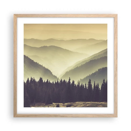 Poster in cornice rovere chiaro - Dopo sette montagne… - 50x50 cm