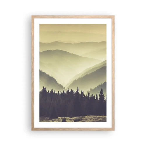 Poster in cornice rovere chiaro - Dopo sette montagne… - 50x70 cm