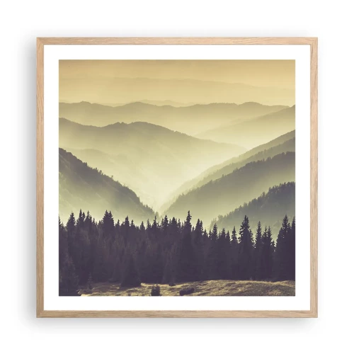 Poster in cornice rovere chiaro - Dopo sette montagne… - 60x60 cm