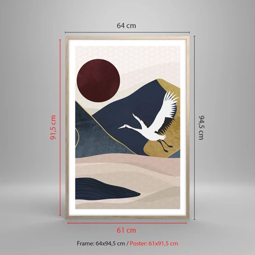 Poster in cornice rovere chiaro - E la giornata è nuovamente VOLATA - 61x91 cm