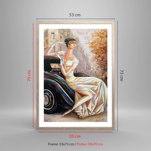 Poster in cornice rovere chiaro - Eleganza in stile retro - 50x70 cm