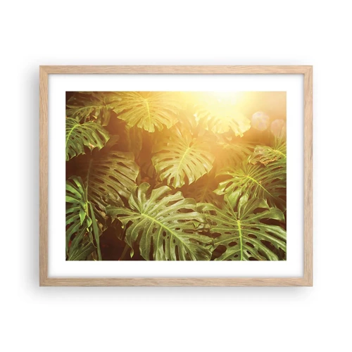 Poster in cornice rovere chiaro - Entrando nel verde... - 50x40 cm