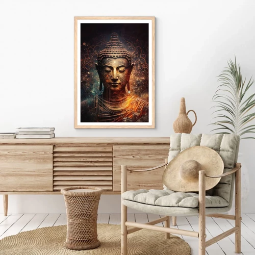 Poster in cornice rovere chiaro - Equilibrio spirituale - 30x40 cm