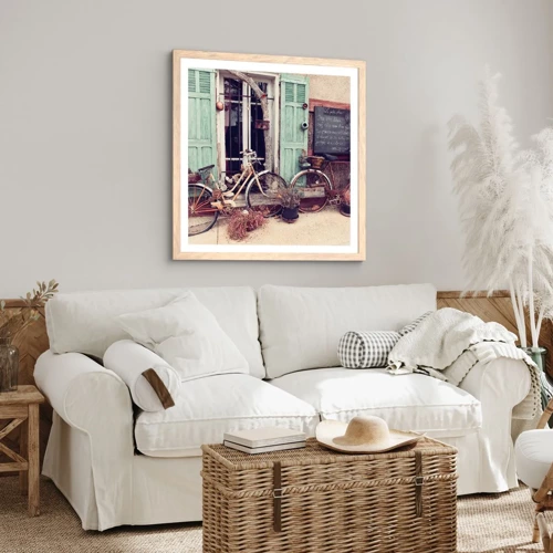 Poster in cornice rovere chiaro - Evviva la provincia - 30x30 cm