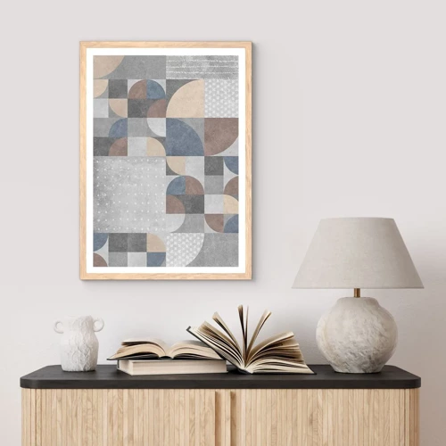 Poster in cornice rovere chiaro - Fantasia di ceramica - 70x100 cm