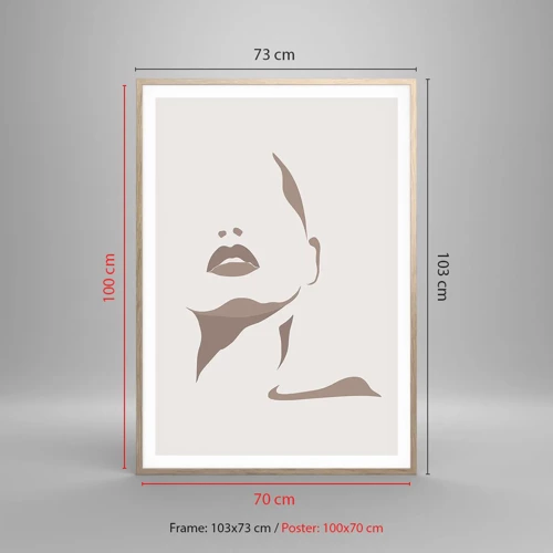 Poster in cornice rovere chiaro - Fatta di luce e ombra - 70x100 cm