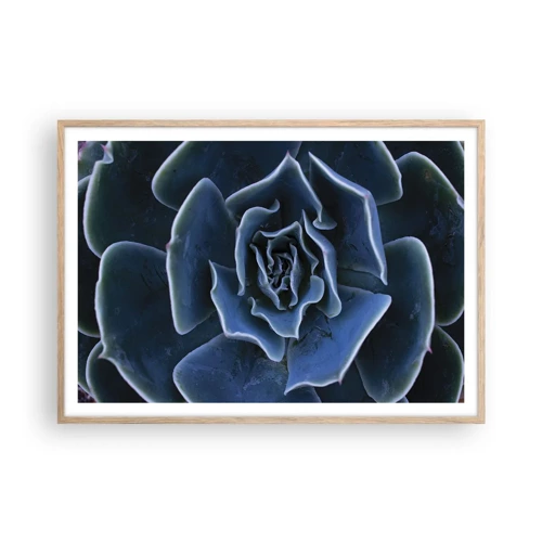 Poster in cornice rovere chiaro - Fiore del deserto - 100x70 cm