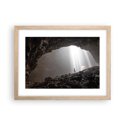 Poster in cornice rovere chiaro - Grotta luminosa - 40x30 cm