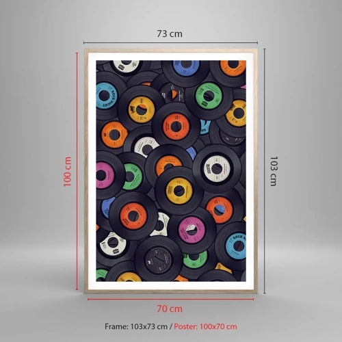 Poster in cornice rovere chiaro - I colori della classicità - 70x100 cm