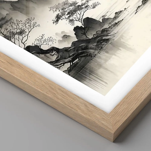 Poster in cornice rovere chiaro - Il fascino irripetibile dell'oriente - 30x40 cm