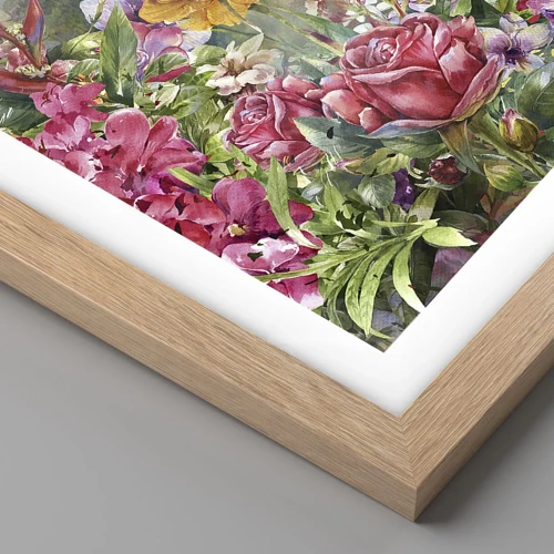 Poster in cornice rovere chiaro - Il giardino impazzito - 40x50 cm