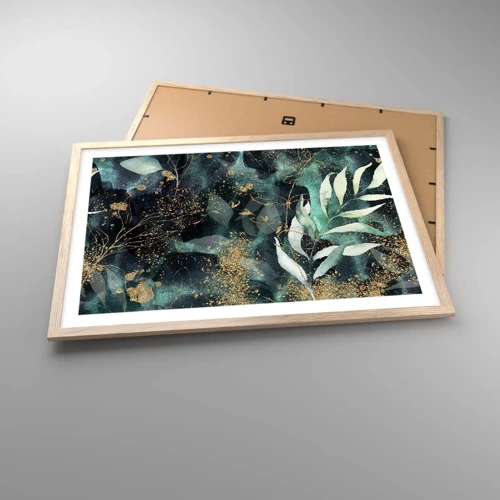 Poster in cornice rovere chiaro - Il giardino incantato - 70x50 cm