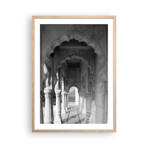 Poster in cornice rovere chiaro - Il luogo delle favole d'Oriente - 50x70 cm