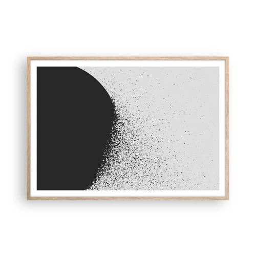 Poster in cornice rovere chiaro - Il movimento delle particelle - 100x70 cm