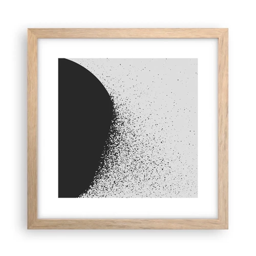 Poster in cornice rovere chiaro - Il movimento delle particelle - 30x30 cm