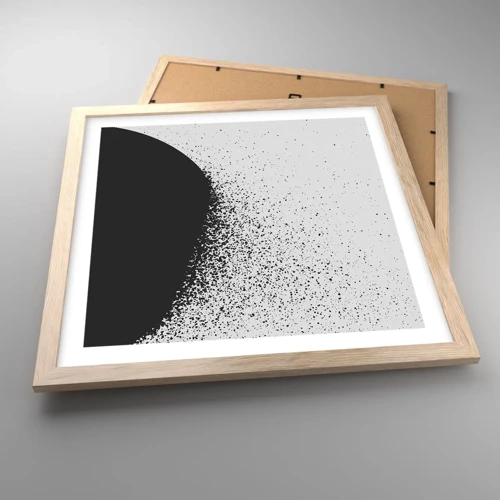Poster in cornice rovere chiaro - Il movimento delle particelle - 40x40 cm