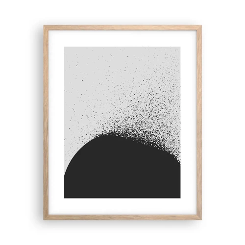 Poster in cornice rovere chiaro - Il movimento delle particelle - 40x50 cm