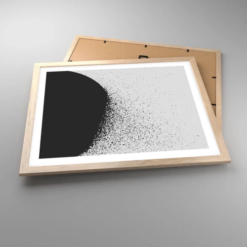 Poster in cornice rovere chiaro - Il movimento delle particelle - 50x40 cm