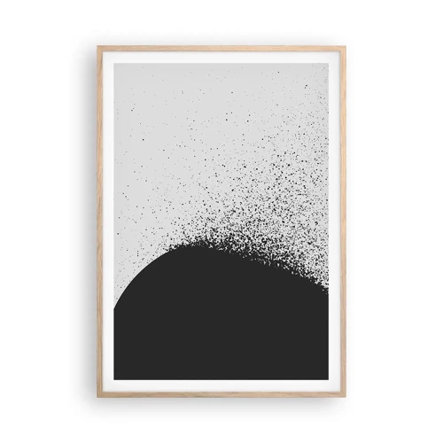 Poster in cornice rovere chiaro - Il movimento delle particelle - 70x100 cm