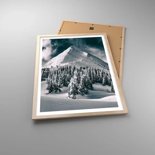 Poster in cornice rovere chiaro - Il paese della neve e del ghiaccio - 50x70 cm