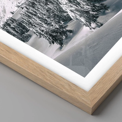 Poster in cornice rovere chiaro - Il paese della neve e del ghiaccio - 61x91 cm