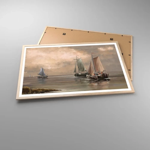 Poster in cornice rovere chiaro - Il ritorno dei marinai - 91x61 cm