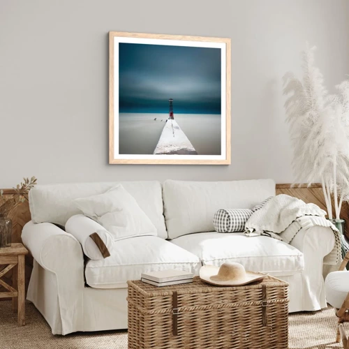 Poster in cornice rovere chiaro - Incontrando l'infinito - 60x60 cm