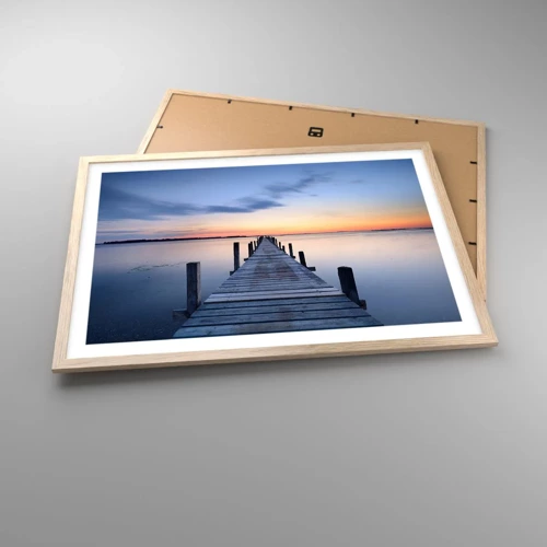 Poster in cornice rovere chiaro - La calma di un dolce tramonto - 70x50 cm