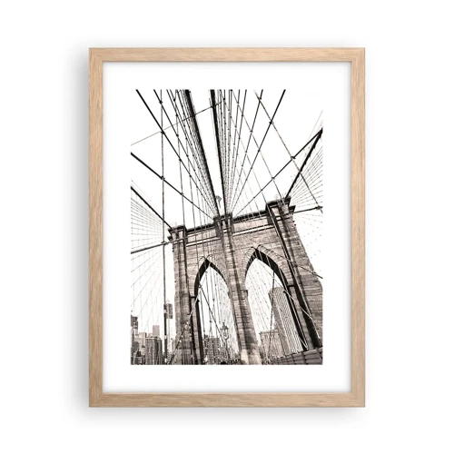 Poster in cornice rovere chiaro - La cattedrale di New York - 30x40 cm