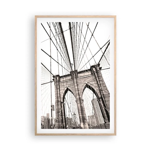 Poster in cornice rovere chiaro - La cattedrale di New York - 61x91 cm