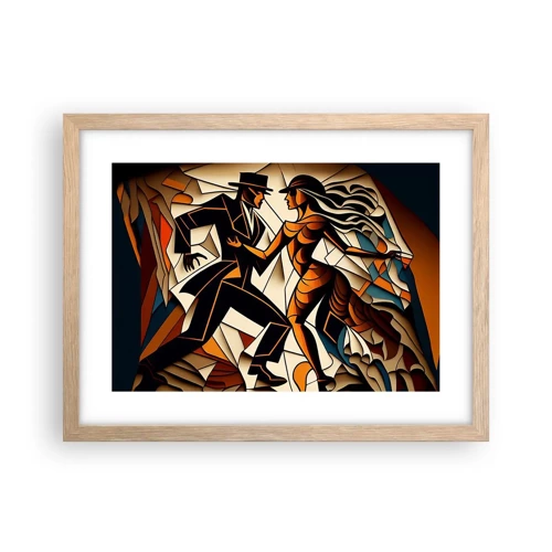 Poster in cornice rovere chiaro - La danza della passione - 40x30 cm