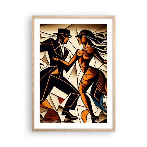 Poster in cornice rovere chiaro - La danza della passione - 50x70 cm