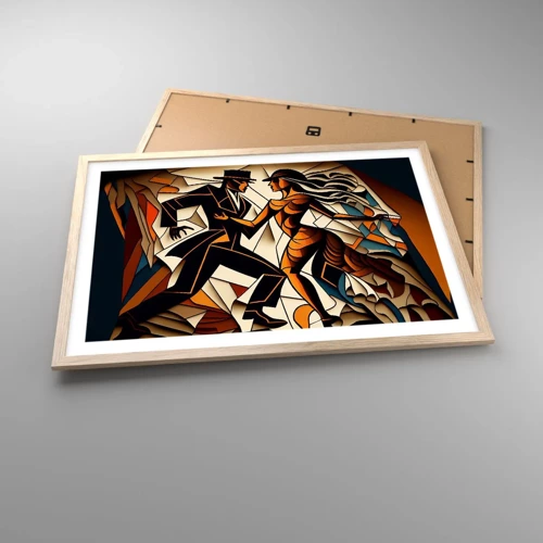 Poster in cornice rovere chiaro - La danza della passione - 70x50 cm