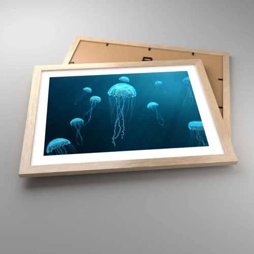 Poster in cornice rovere chiaro - La danza oceanica - 40x30 cm