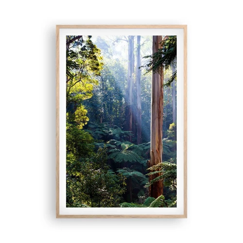 Poster in cornice rovere chiaro - La favola del bosco - 61x91 cm
