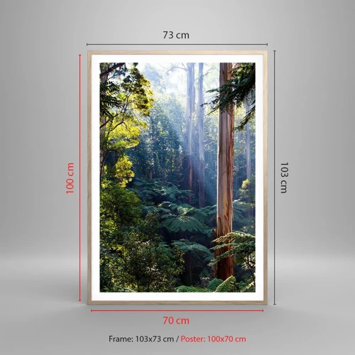 Poster in cornice rovere chiaro - La favola del bosco - 70x100 cm