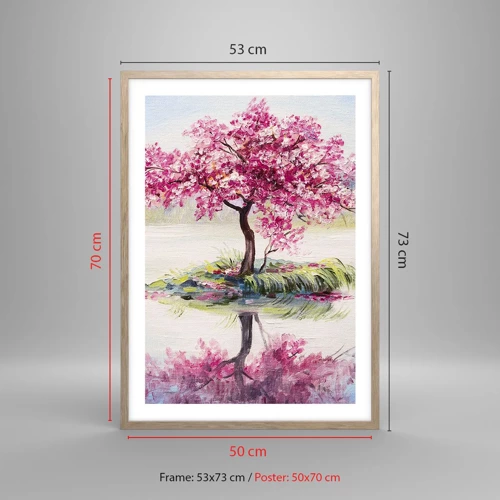 Poster in cornice rovere chiaro - La festa della primavera - 50x70 cm