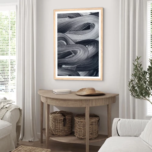 Poster in cornice rovere chiaro - La fluidità della realtà - 70x100 cm