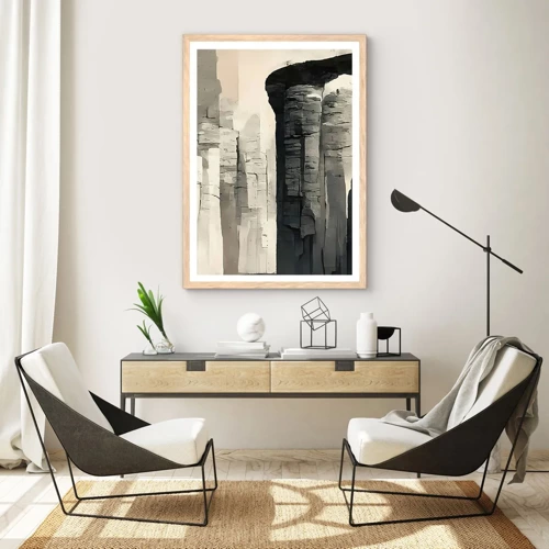 Poster in cornice rovere chiaro - La maestà dell'antichità - 50x70 cm