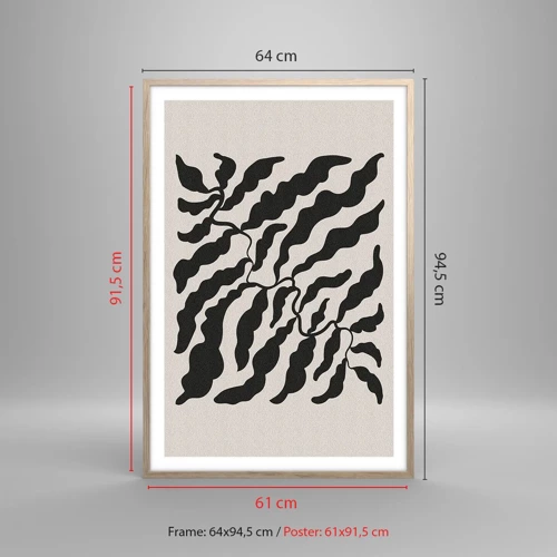 Poster in cornice rovere chiaro - La natura del quadrato - 61x91 cm