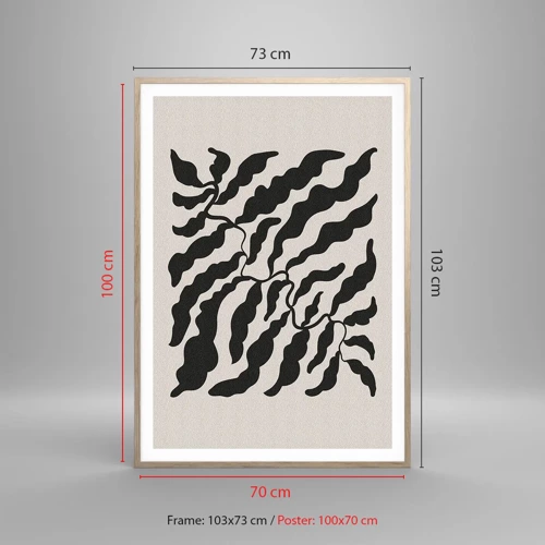Poster in cornice rovere chiaro - La natura del quadrato - 70x100 cm